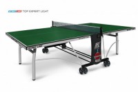 Теннисный стол для помещения Top Expert Light green облегченная модель Уникальный механизм складывания 6046-1 - купить-теннисный-стол.рф разумные цены на теннисные столы