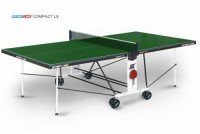 Теннисный стол для помещения Compact LX green усовершенствованная модель стола 6042-3  proven quality - купить-теннисный-стол.рф разумные цены на теннисные столы